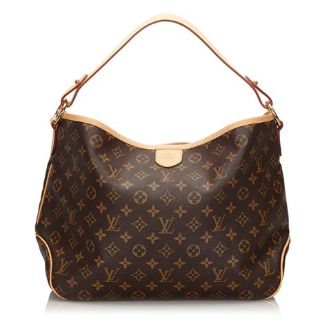 borsa louis vuitton stoffa e manico marrone e bianco